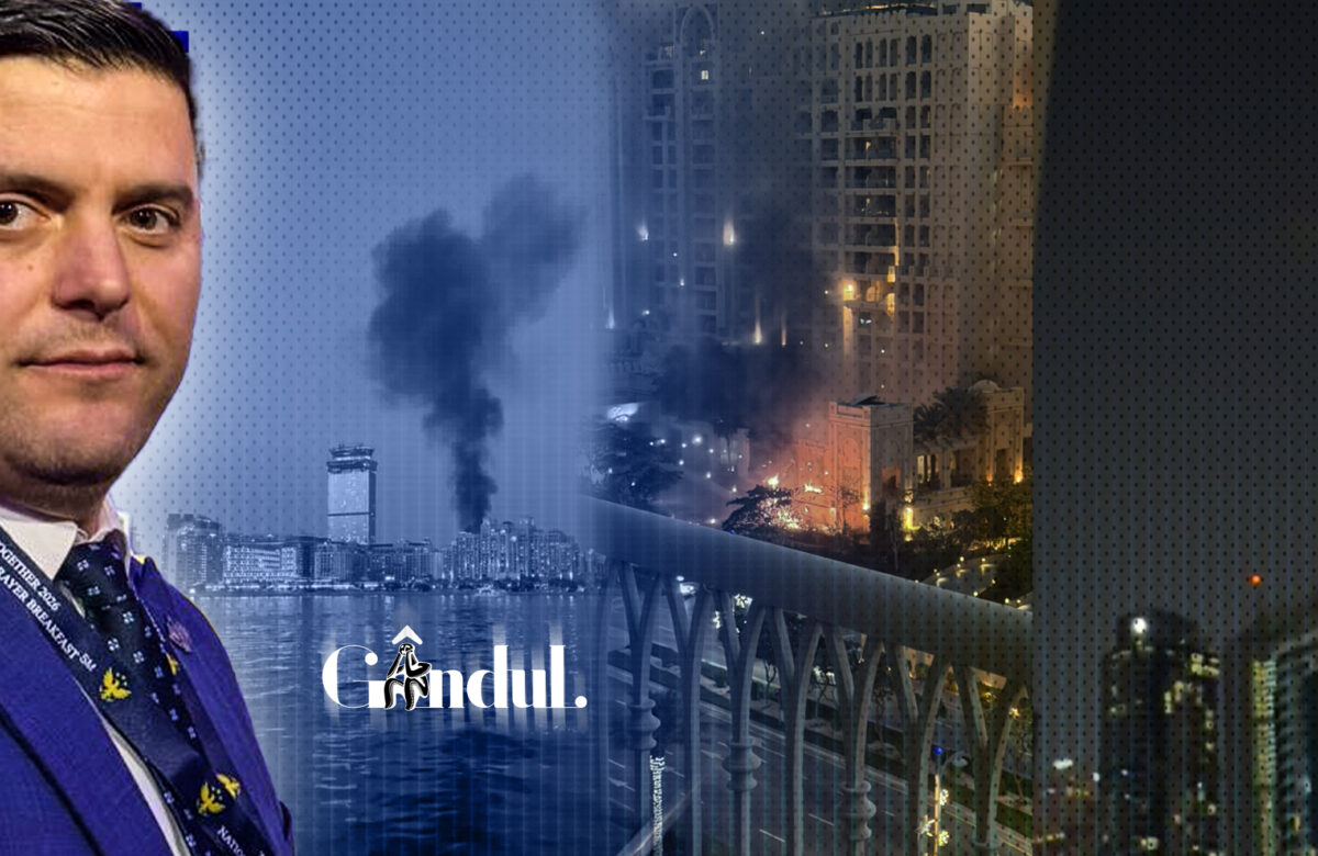 Vicele Camerei Deputaţilor din România, Adrian Cozma, este blocat de război, în Dubai. Înainte să coboare în adăpost, a filmat cum este bombardată clădirea din faţa hotelului