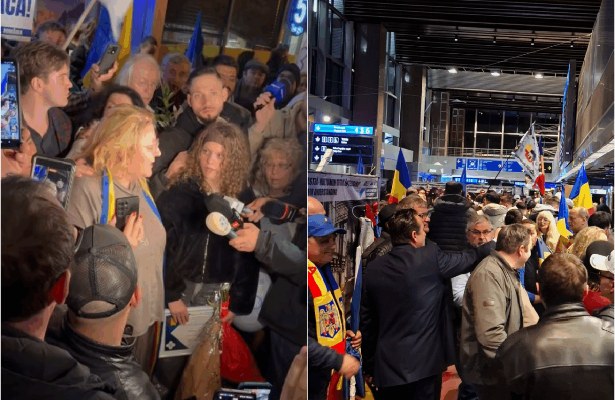 Diana Șoșoacă, întâmpinată de susținători, la Otopeni, după ridicarea imunității în Parlamentul European. „Nu au ei pușcării să mă îngenuncheze”