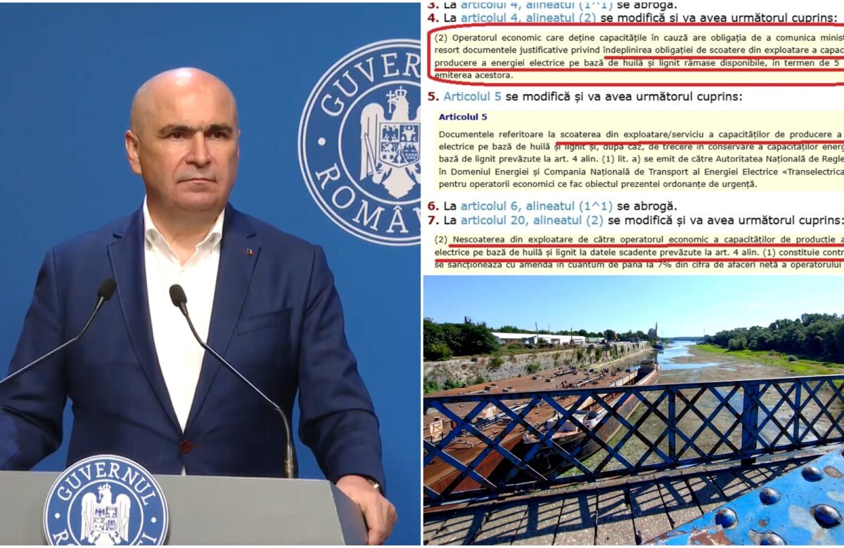 Bolojan închidea în martie capacități de producție pe cărbune. 5 luni mai târziu anunță stare de alertă în energie