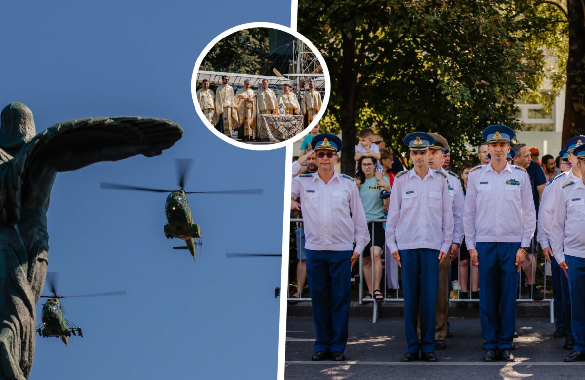 Avioane de luptă și elicoptere fac zboruri de antrenament deasupra Capitalei.  Forțele Aeriene Române pregătesc un spectacol aviatic