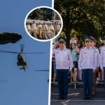 Avioane de luptă și elicoptere fac zboruri de antrenament deasupra Capitalei.  Forțele Aeriene Române pregătesc un spectacol aviatic