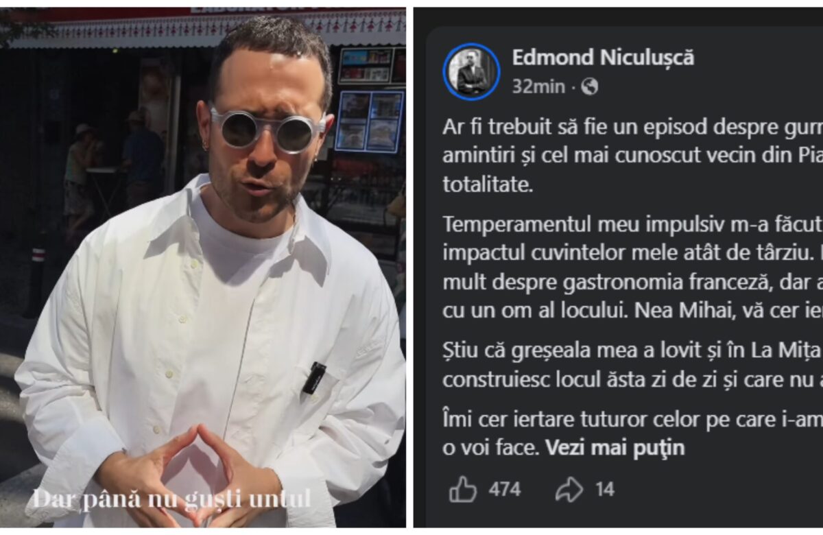 După ce “războiul merdenelelor” a luat proporții nebănuite, Edmond Niculușcă îi cere scuze public lui Nea Mihai