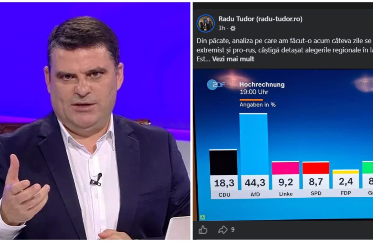 Poate vă sună cunoscut. Radu Tudor dă vina, pentru victoria AfD din Germania, pe ruși