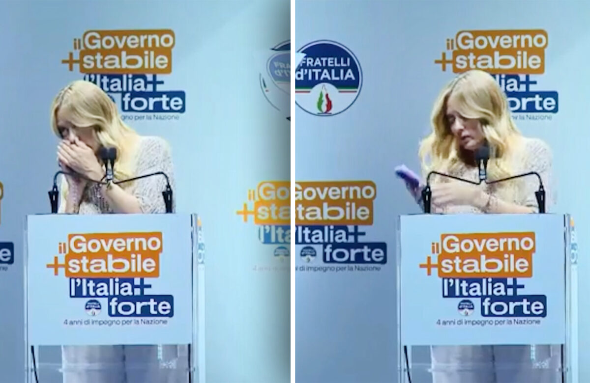 Giorgia Meloni își întrerupe discursul pentru a răspunde fiicei