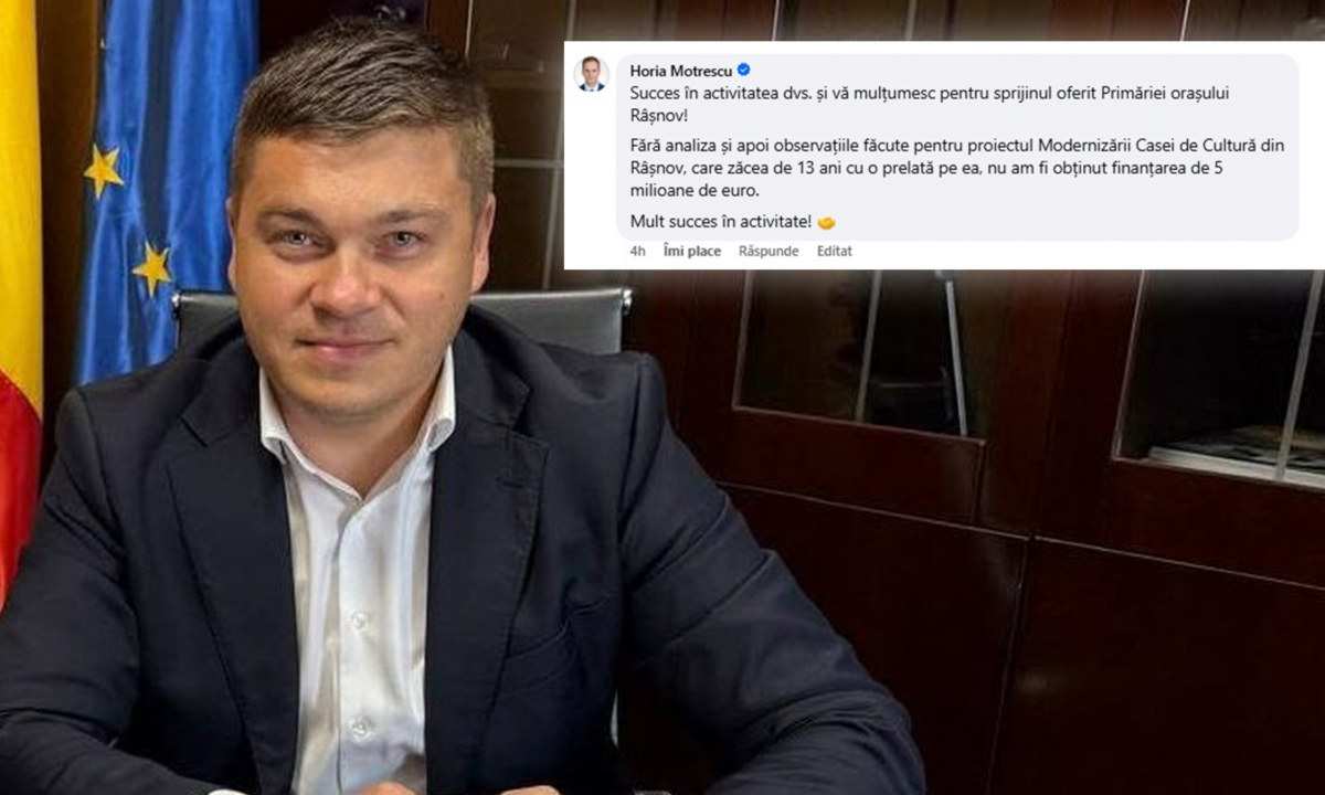 Primarul USR din Râșnov îl felicită pe ministrul desemnat al Dezvoltării de la PSD