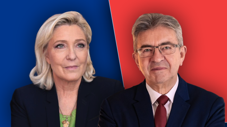 Le Pen (37%) vs Mélenchon (17%)