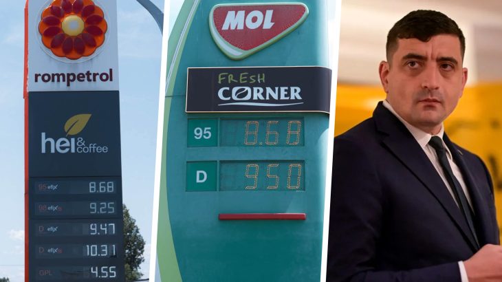 George Simion acuză guvernarea „pro-europeană” și postează poze cu prețul carburanților